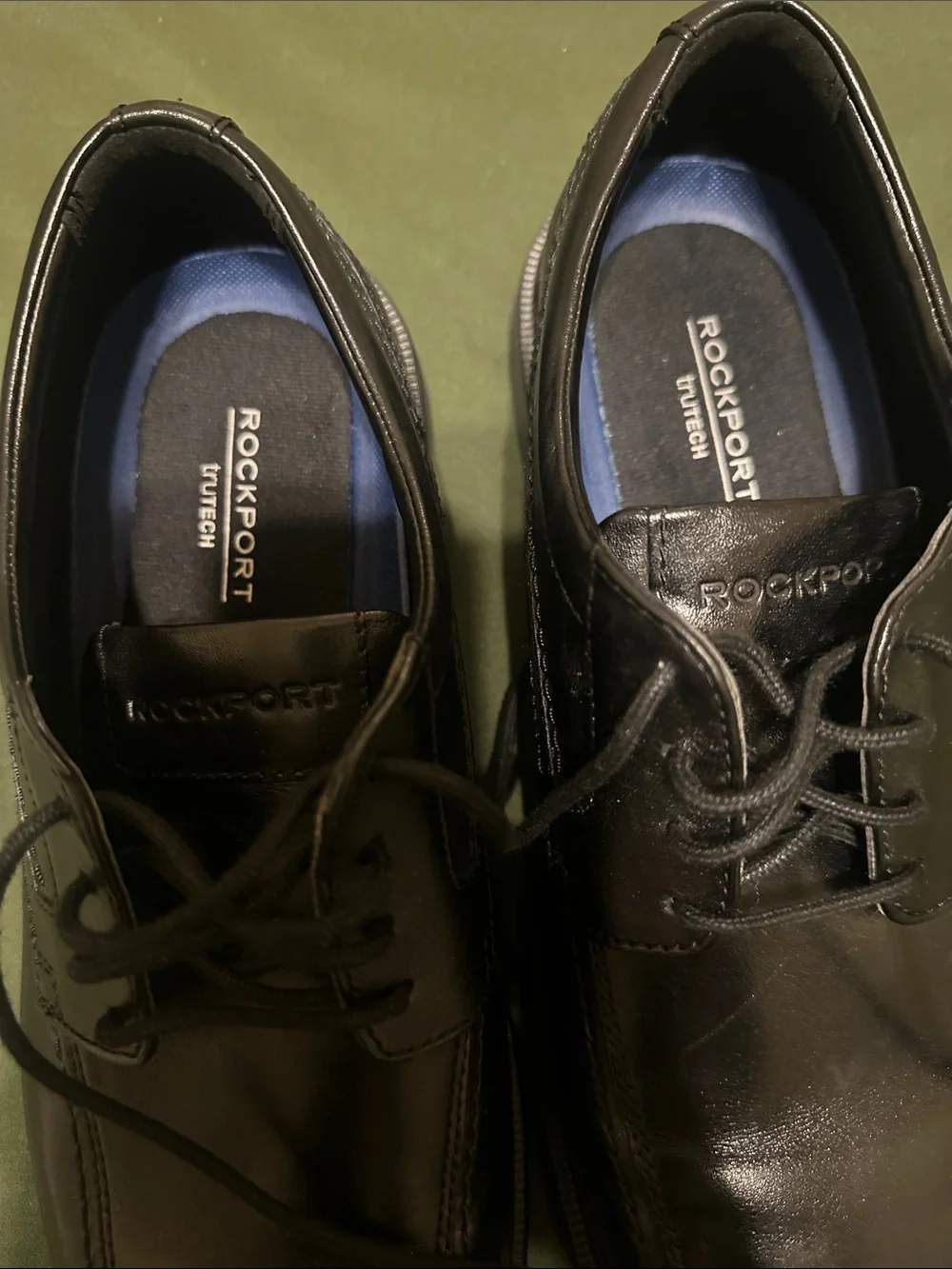 Rockport TruTech Men's Black Leather Derby Dress Shoes